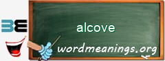 WordMeaning blackboard for alcove